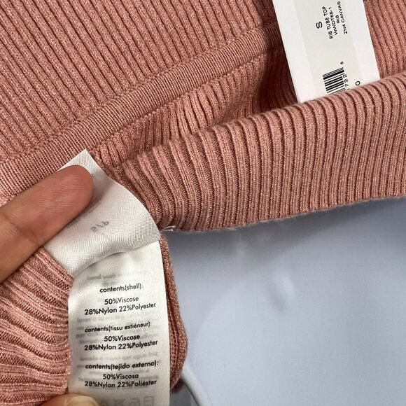 NWT! WeWoreWhat Pink Rib Tube Top Size Small - Picture 2 of 4